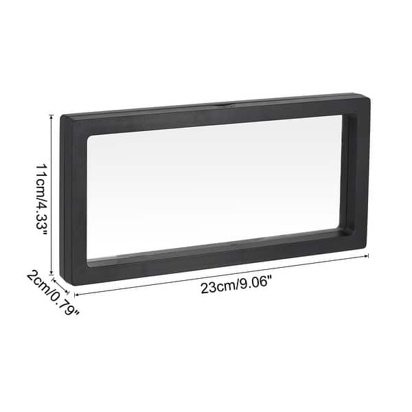 dimension image slide 11 of 18, Floating Frame Holder 3D Jewelry Display Box with Base