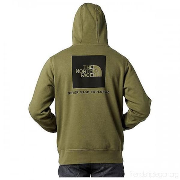 The North Face Men S Half Dome Red Box Hoodie Burnt Olive Green Black On Sale Overstock