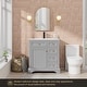 preview thumbnail 21 of 44, Retro Bathroom Vanity W/ Drop in Sink Combo Cabinet Set 30 in - 30"Grey