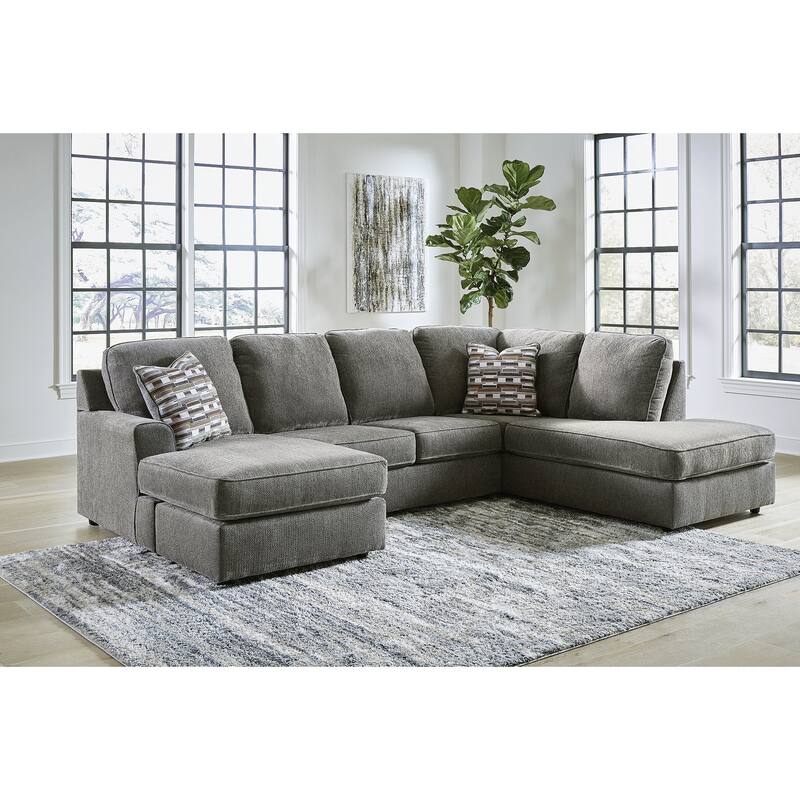 Signature Design by Ashley O'Phannon Putty 2-Piece Sectional with Chaise - 125"W x 86"D x 38"H