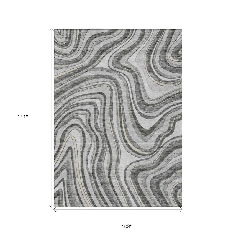HomeRoots Abstract Transitional Rectangle Outdoor Rug