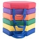 preview thumbnail 1 of 5, Bintiva Color Coded Vinyl Floor Cushions, Hexagon, Set of 6 Assorted