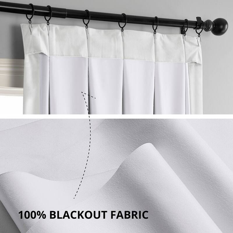 Exclusive Fabrics Signature Pleated Blackout Velvet Curtain (1 Panel)