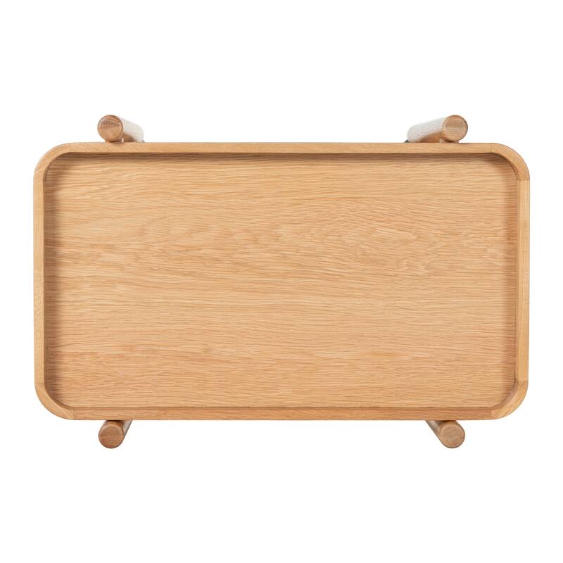 SAFAVIEH Couture Krystof 2-Shelf Wood Bar cart - 30"W x 20"D x 31"H