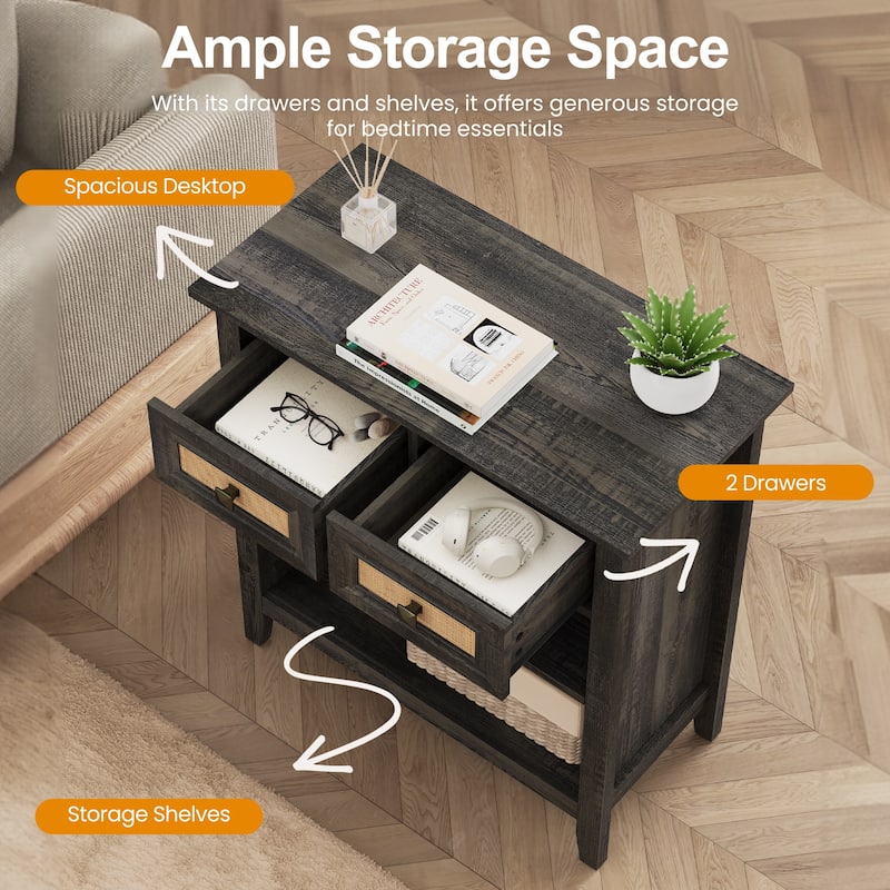 28'' 2 Drawer Accent Storage Cabinet