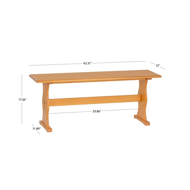 Copper Grove Riki Honey Pine Dining Bench