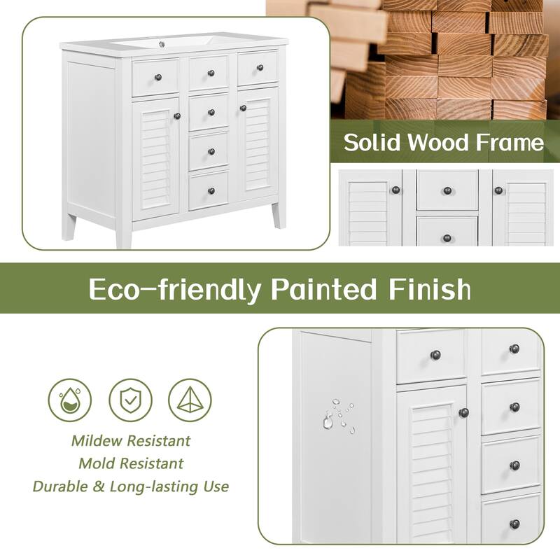 Modern Bathroom Vanity without Sink, Cabinet Base Only