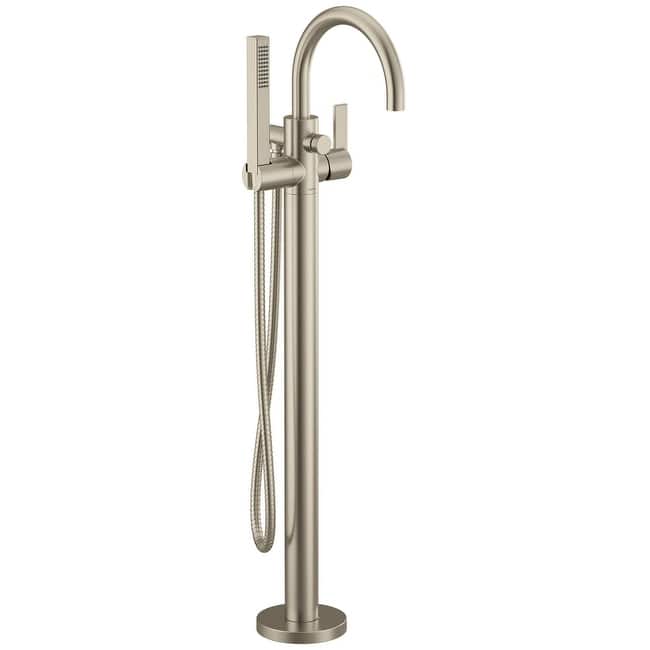 Moen Cia Floor Mounted Tub Filler with Built-In Diverter - Includes - Brushed Nickel