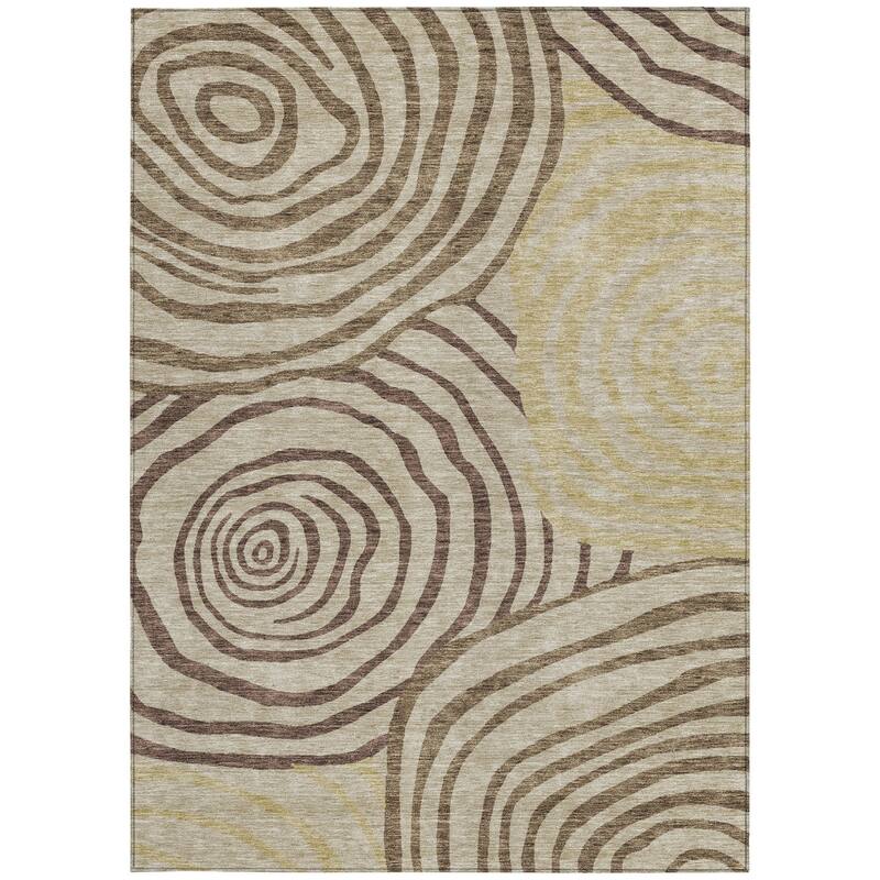 HomeRoots Abstract Transitional Rectangle Outdoor Rug