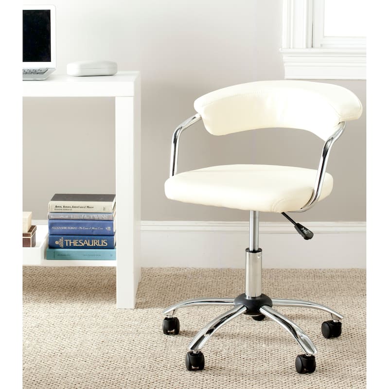 Silver Orchid Kelly Cream Desk Chair - 21"W x 21"D x 27"H
