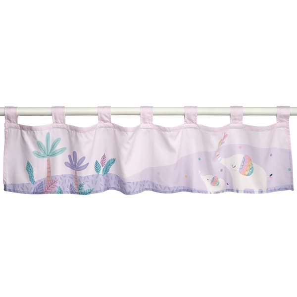 slide 2 of 4, Bedtime Originals Elephant Dreams Nursery/Child Light Pink Window Valance