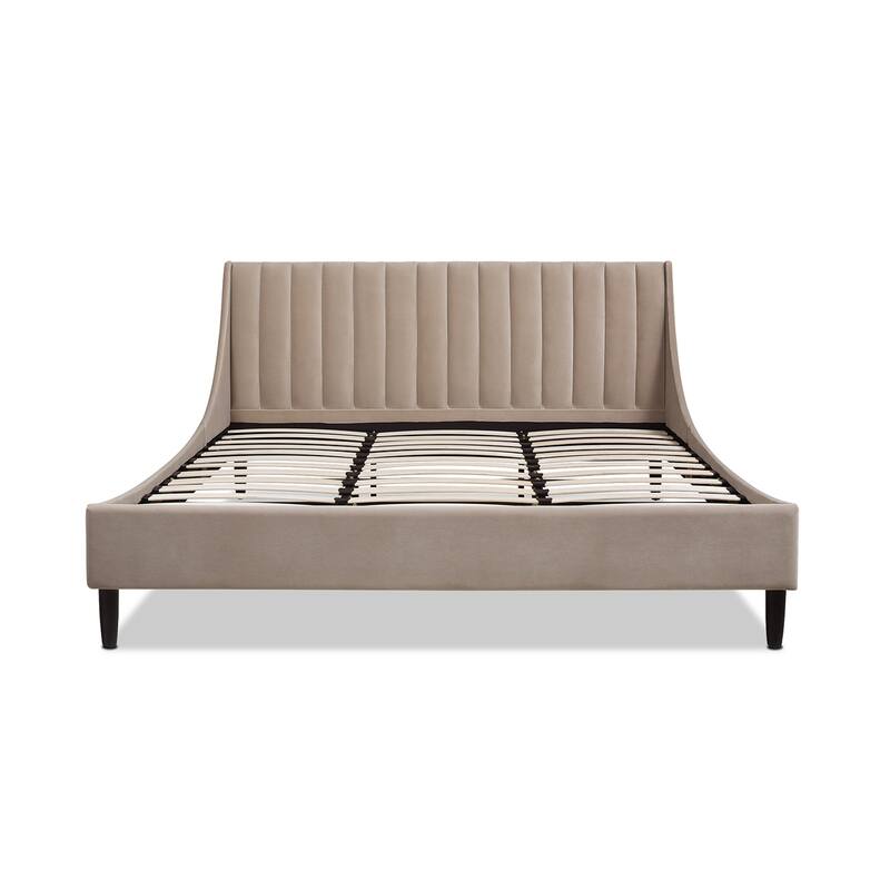 Willow Performance Velvet Channel Tufted Platform Bed