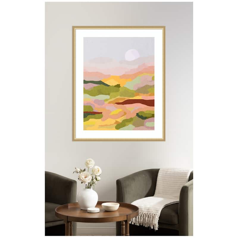 Kate and Laurel Framed Art Beautiful Landscape by July Art Prints