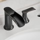preview thumbnail 6 of 33, Double Handle Three-Hole Bath Waterfall Faucet with Drain