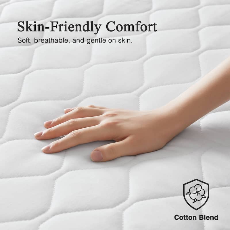 Beautyrest Cotton Blend Heated Mattress Pad - White