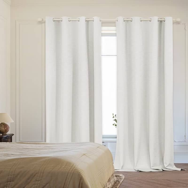Blackout Cotton Blend Grommet Curtain Pair (2 panels)