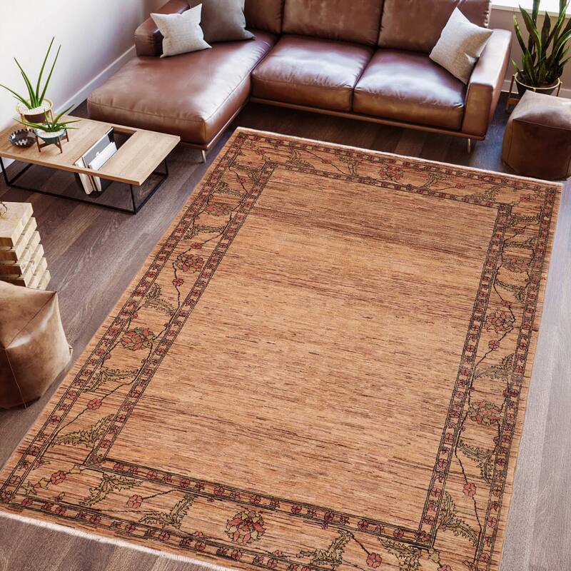 Rustic Ombre Zemeen Gabbeh Hand Knotted Wool Area Rug