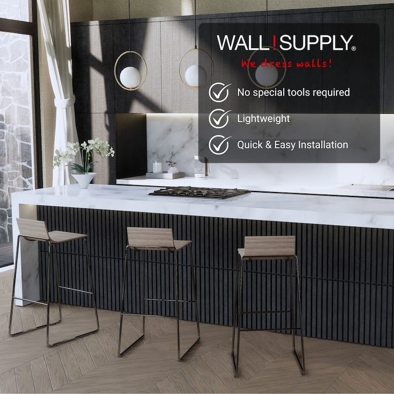 Wall!Supply UltrAcoustic Eco Tile 3D Acoustic Polystyrene Wall Panels Set of 6 Panels Covers 10.87 sq ft