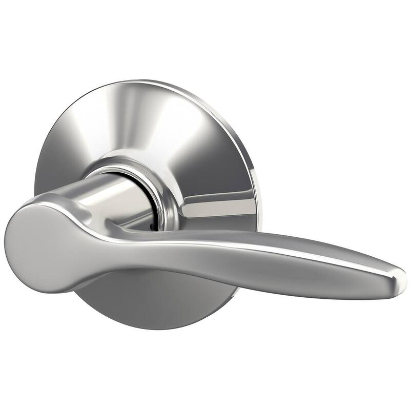 Schlage F10-DEL Delfayo Passage Door Lever Set with Plymouth Trim