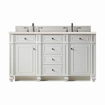 James Martin Vanities 157-V60D-3LDL Bristol 60" Double Basin Walnut