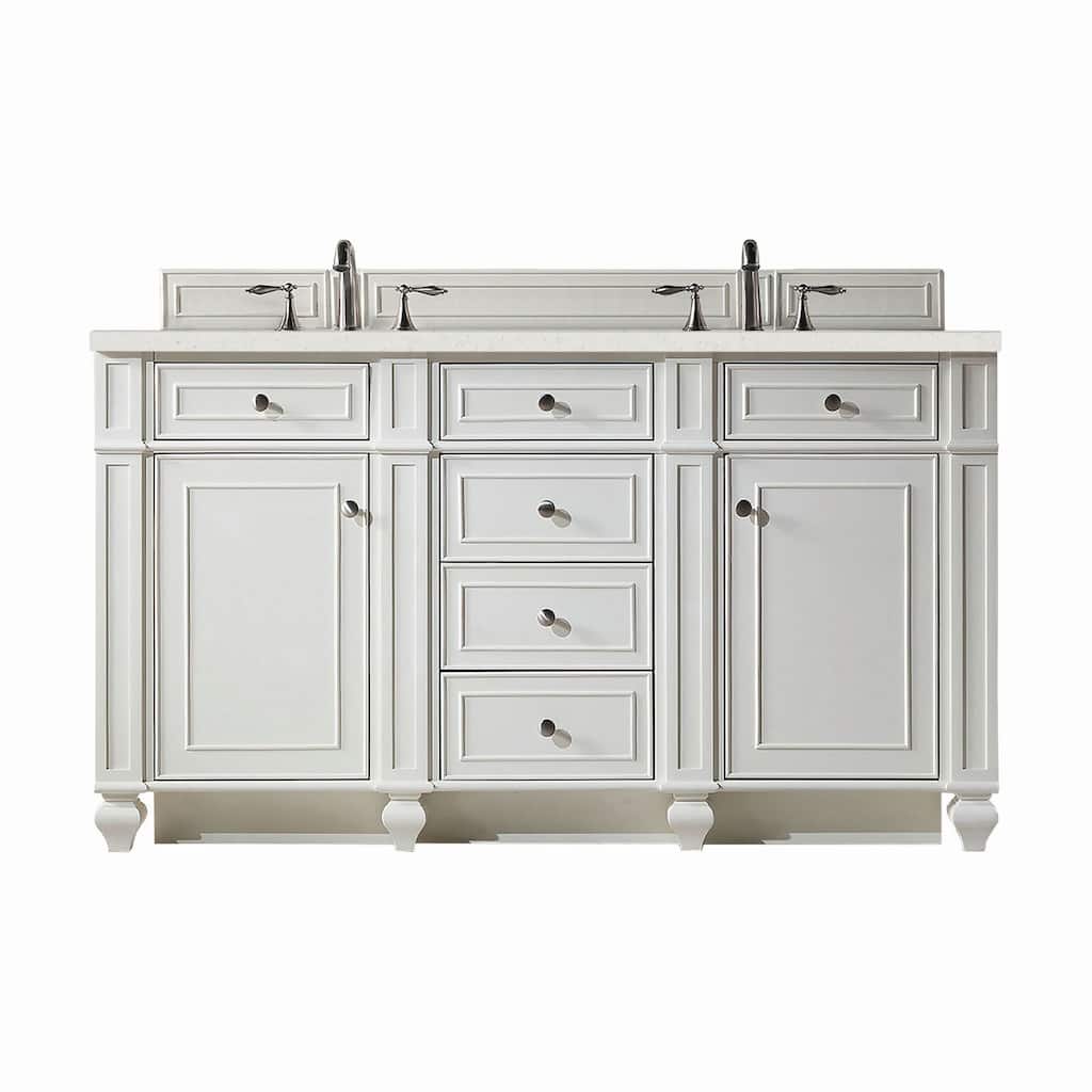 James Martin Vanities 157-V60D-3LDL Bristol 60" Double Basin Walnut