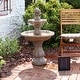 preview thumbnail 20 of 33, Sunnydaze Two Tier Solar-on-Demand Fountain, 35 Inch Tall