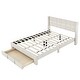 Queen Size Upholstered Platform Bed with A Big Drawer, Sturdy ...