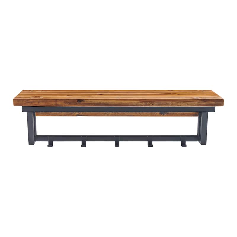 Carbon Loft Ciaravino 40-inch Rustic Wood Coat Hook and Bench Set