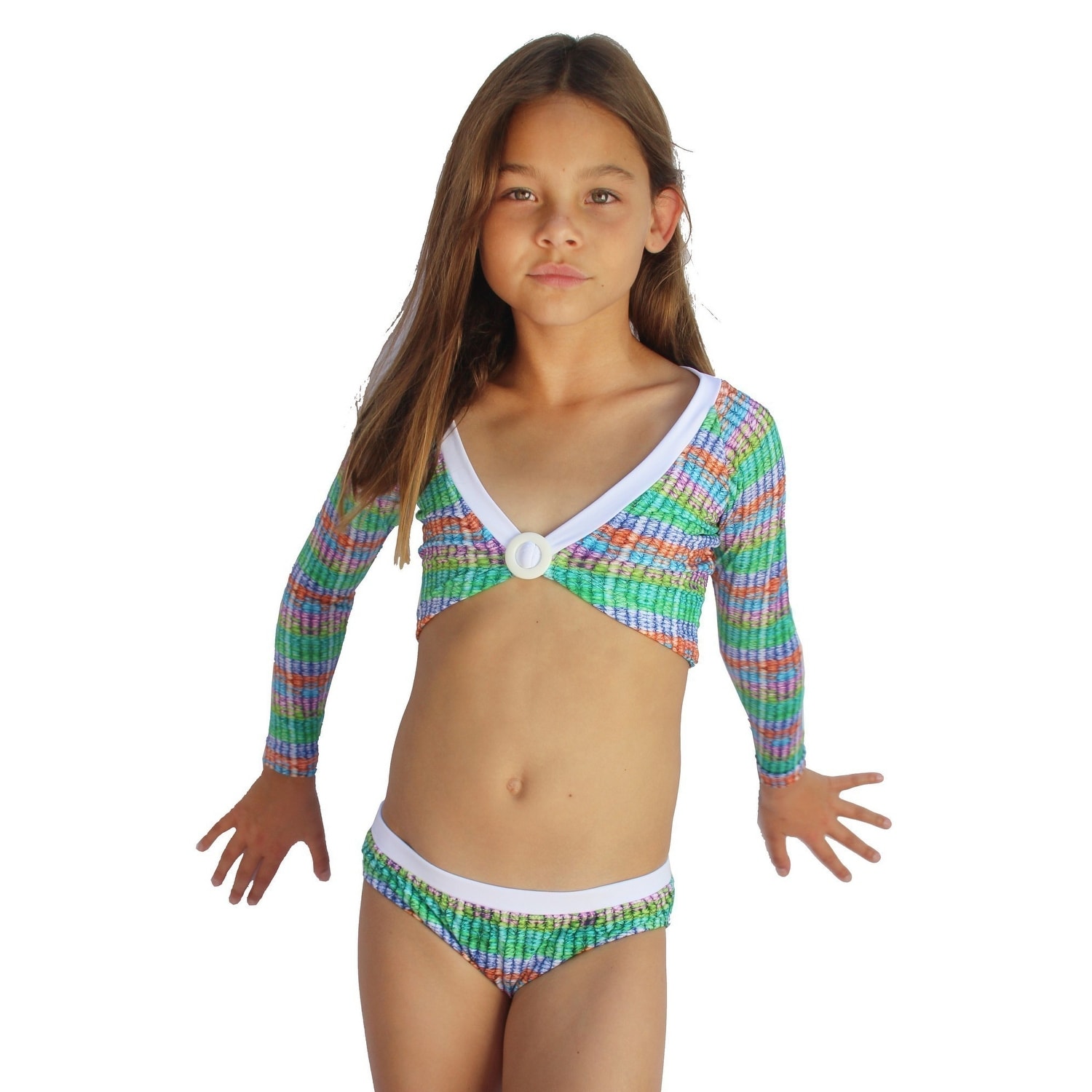 girls uv swim top