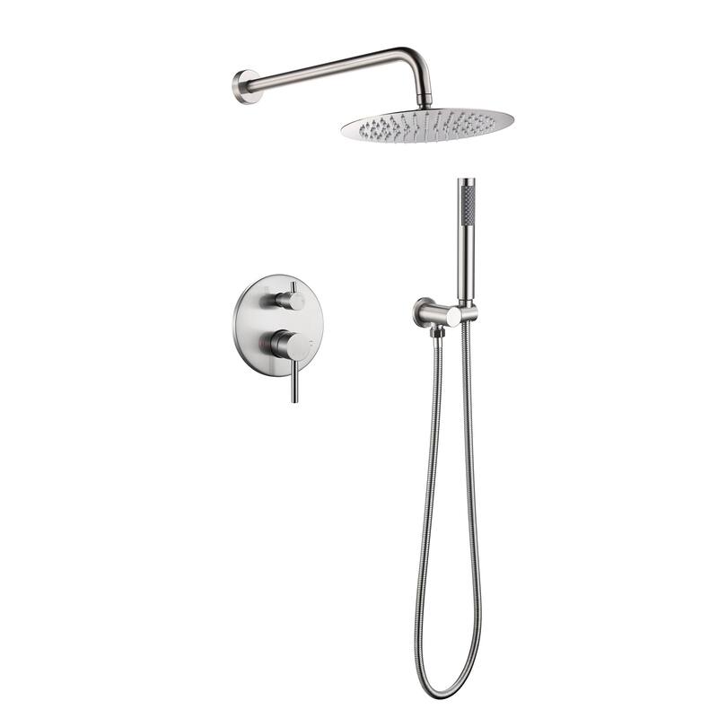 Complete Shower System With Rough-in Valve - Brushed Nickel