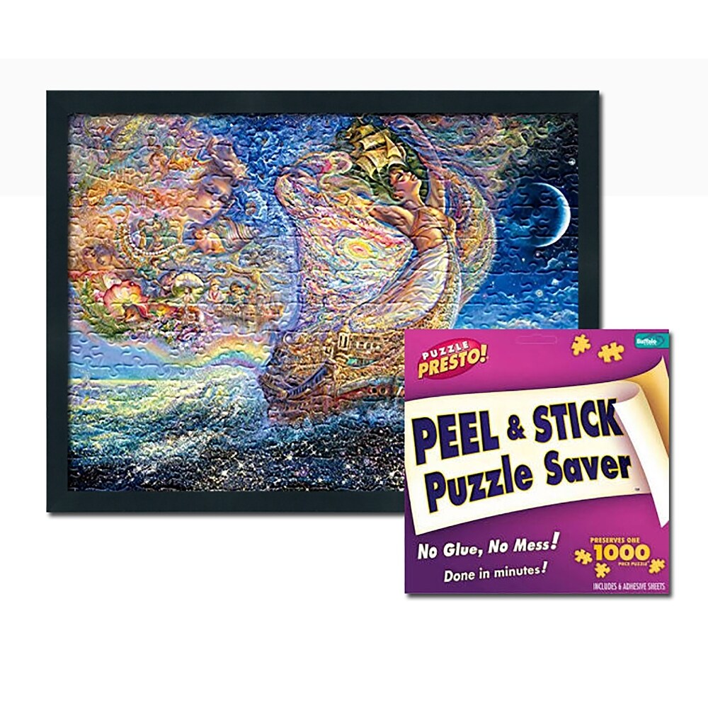  Preserve 2 x 1000 Piece Puzzle - Clear Puzzle Glue Sheets Extra  Large Thick No Mess Jigsaw Puzzle Saver Peel and Stick Adhesive Backing to  Preserve Frame Finished 24 x 30