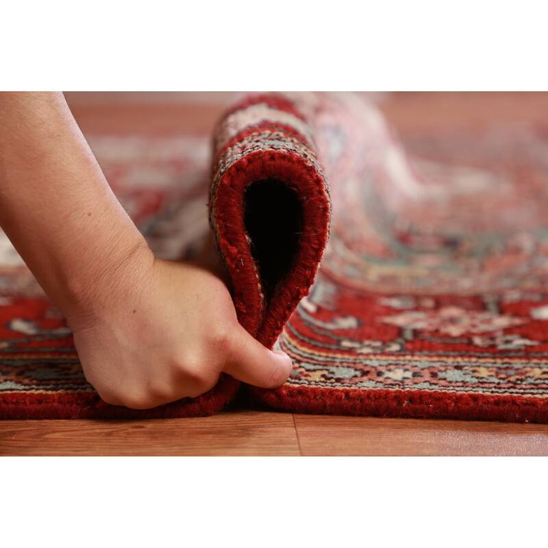 Hand Knotted Oriental 100% Wool Carpet Traditional Medallion Beige & Ivories Heriz (serapi) Area Rug - 10' 0'' X 7' 11''