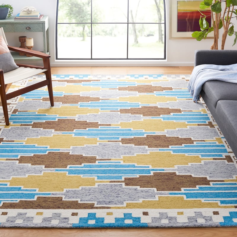 SAFAVIEH Handmade Rodeo Drive Yulisa Mid-Century Modern Wool Rug