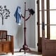 preview thumbnail 52 of 140, Tree-branch Rubberwood Freestanding Coat Rack with Hooks