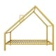 preview thumbnail 36 of 38, Metal House Platform Bed with Roof and Chimney