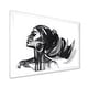 preview thumbnail 7 of 10, Designart "Monochrome Portrait of African American Woman IV" Modern Framed Art Print