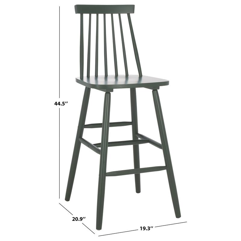 SAFAVIEH Zillah 24-inch Spindle Farmhouse Counter Stool (Set of 2) - 17.7" x 20.5" x 39.1" - 18"W x 21"D x 39"H