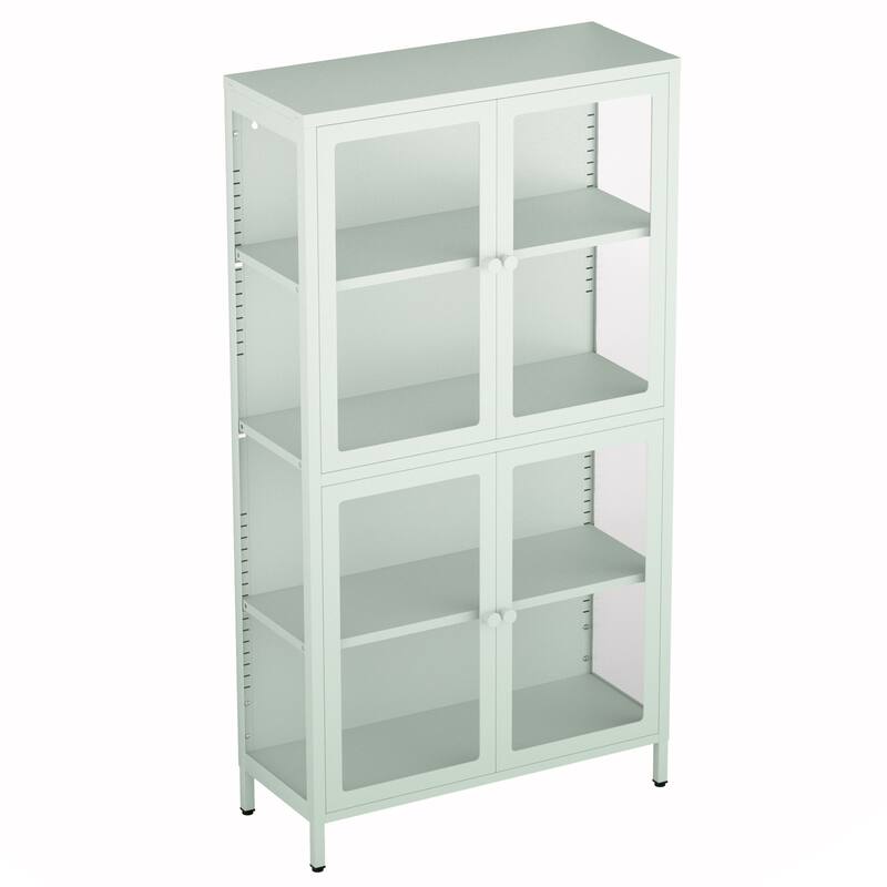 Four Glass Door Storage Cabinet