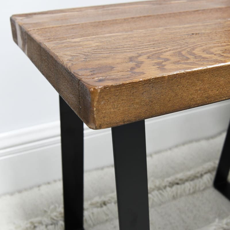 Greenage Wood End Table Rectanglar Bench Stool