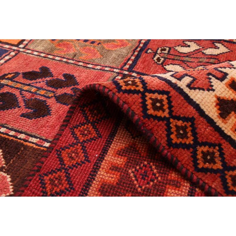 ECARPETGALLERY Hand-knotted Melis Vintage Red Wool Rug - 4'10 x 9'5