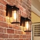 preview thumbnail 1 of 10, Modern Black Outdoor Wall Lantern Farmhouse 2 Pack Barn Wall Sconces Metal and Glass for Patio