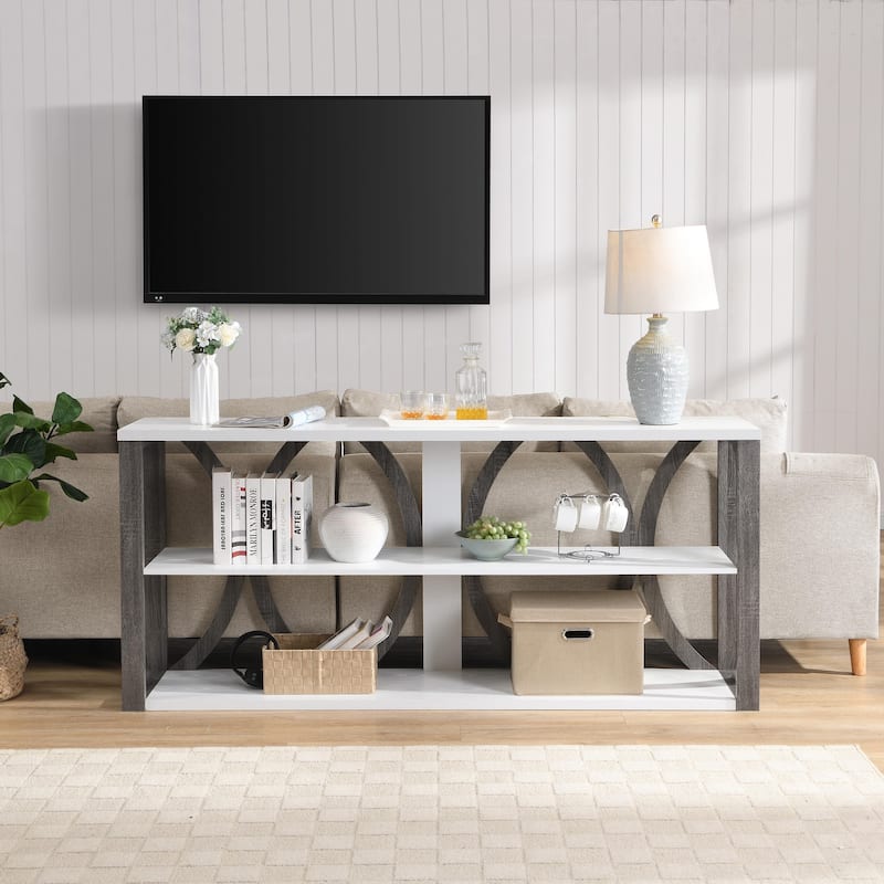 3-Tier Industrial Console Table
