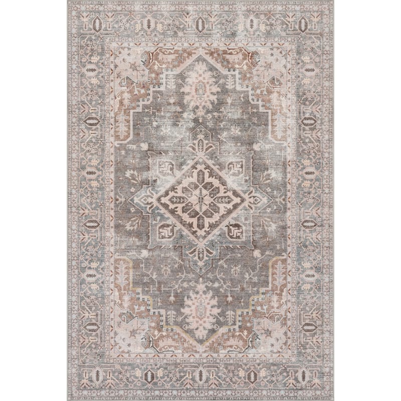 Nuloom Sereia Medallion Traditional Washable Area Rug