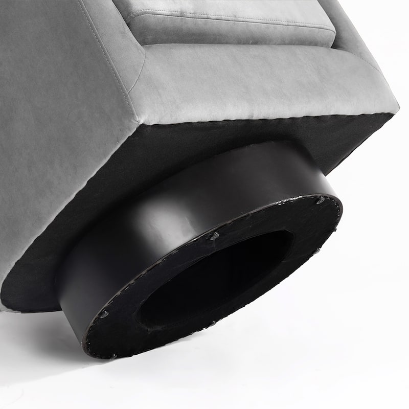 360-Degree Swivel Round Barrel Velvet Armchair Accent Chairs