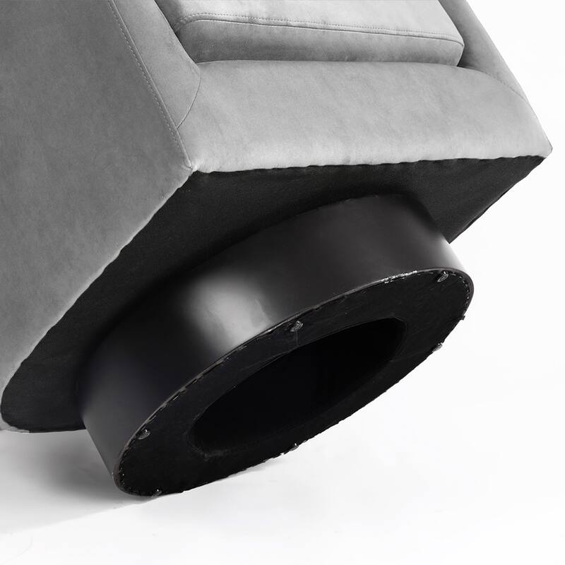 Velvet Low-Back Barrel Chair 360° Swivel Accent Armchair