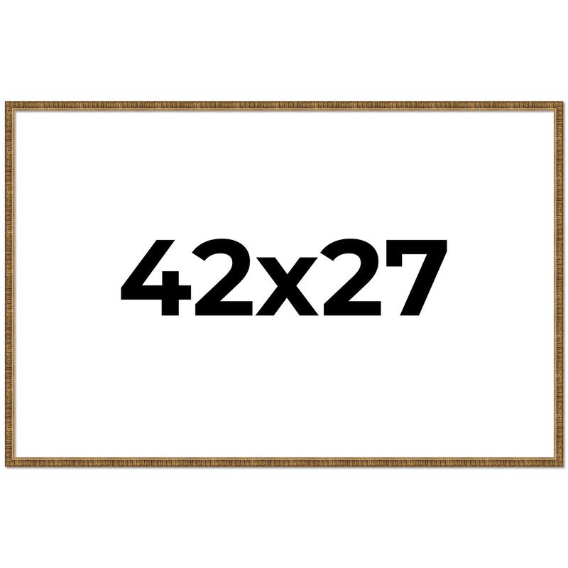 42x27 Frame Gold Kingsley Distressed Solid Wood Picture Frame Width