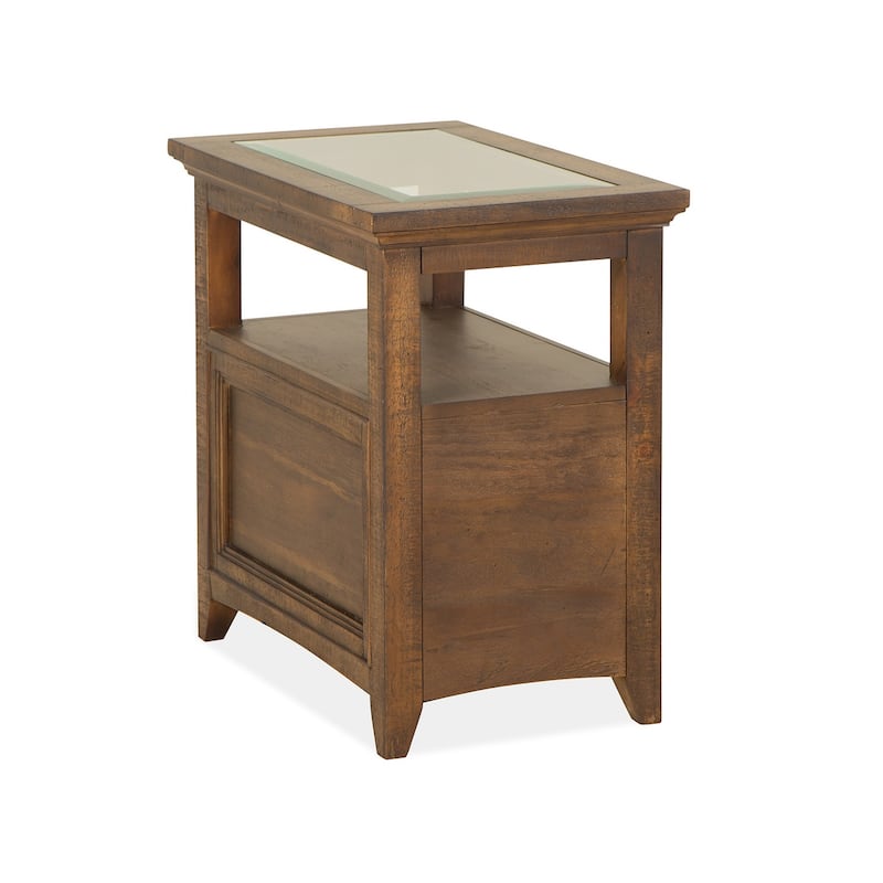 Magnussen Home Bay Creek Toasted Nutmeg Chairside End Table - 15''W x 24''D x 24''H