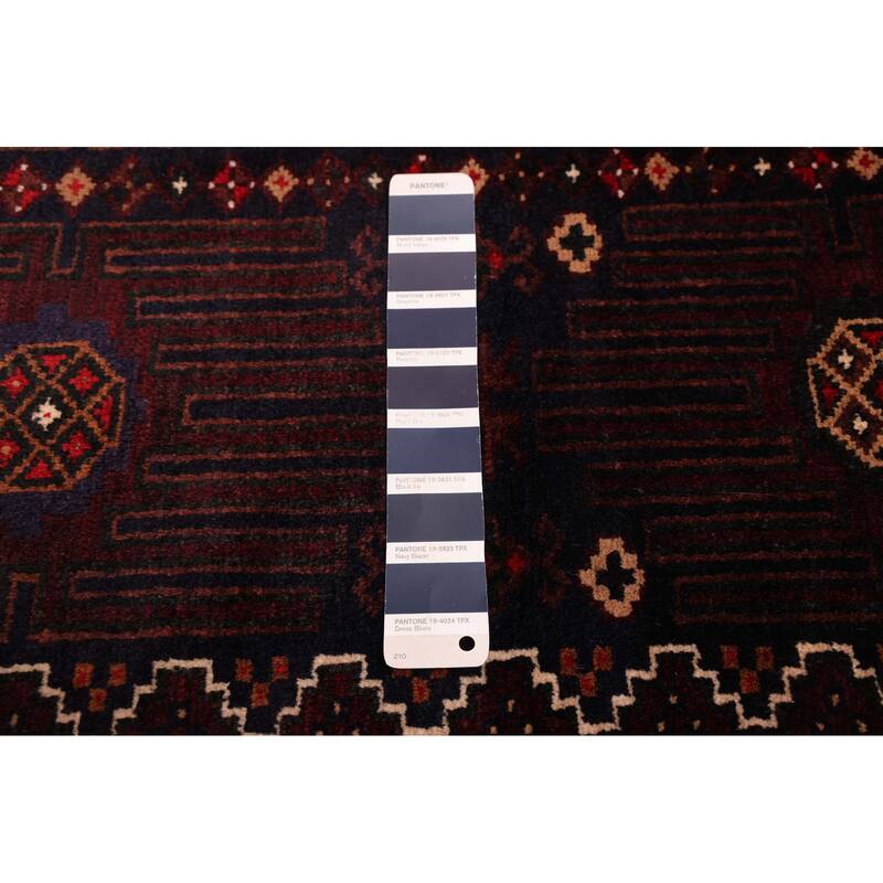 ECARPETGALLERY Hand-knotted Teimani Dark Navy Wool Rug - 3'9 x 6'5