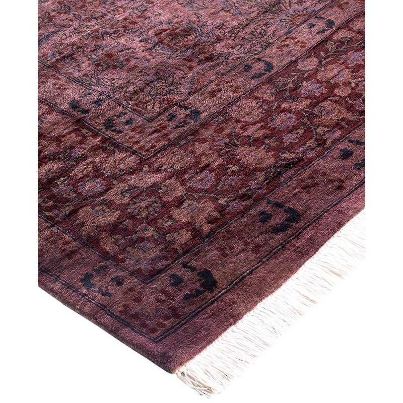 Overdyed One-of-a-Kind Hand-Knotted Area Rug - Purple - 6' 1" x 9' 0"