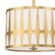 preview thumbnail 3 of 1, Royston 3 Light Antique Gold Pendant - 15'' W x 10.75'' H